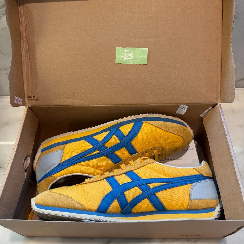 NIB Onitsuka Tiger California 78 Og VIN Yellow/Blue Sneaker M 9 W 10.5 - D110N